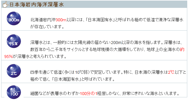 北海道 海洋深層水